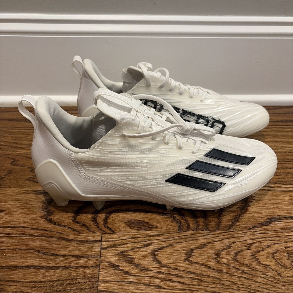 Adidas Adizero Molded White Black Football Cleats Men's Size 14 GX4049